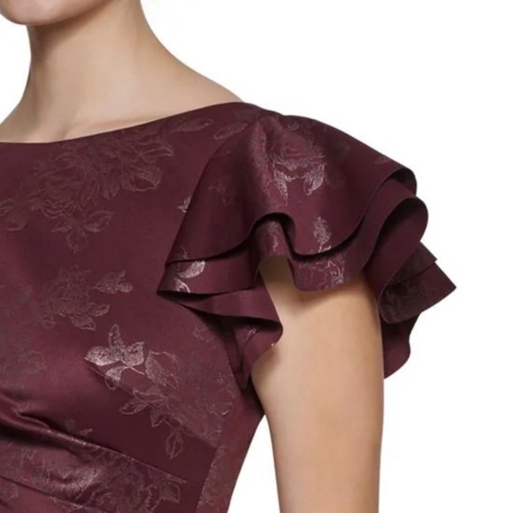 JESSICA HOWARD Women’s Printed Side-Tuck Sheath Dress Size 18 Wine Maroon NWT - Picture 8 of 8